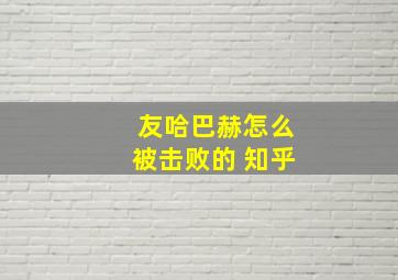 友哈巴赫怎么被击败的 知乎